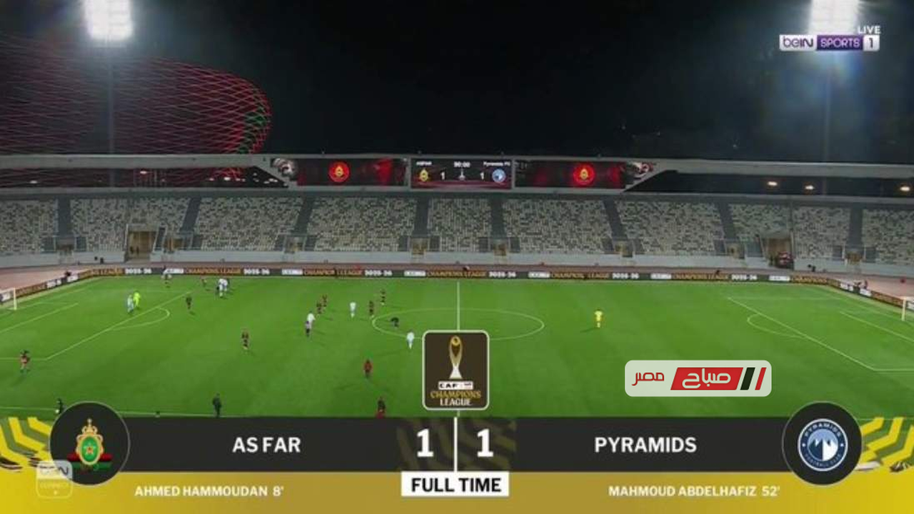 نتائج وأهداف مواجهة بيراميدز والجيش الملكي في بطولة كأس الكونفدرالية الأفريقية